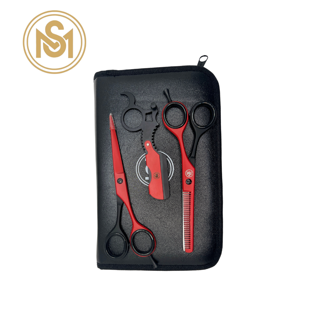 Red-Black Designer Shears Set