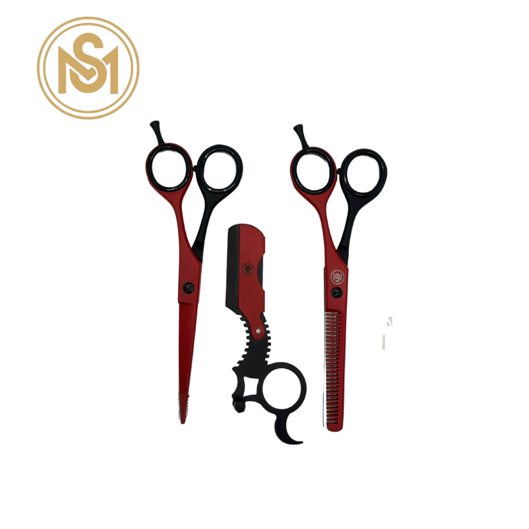 Red-Black Designer Shears Set