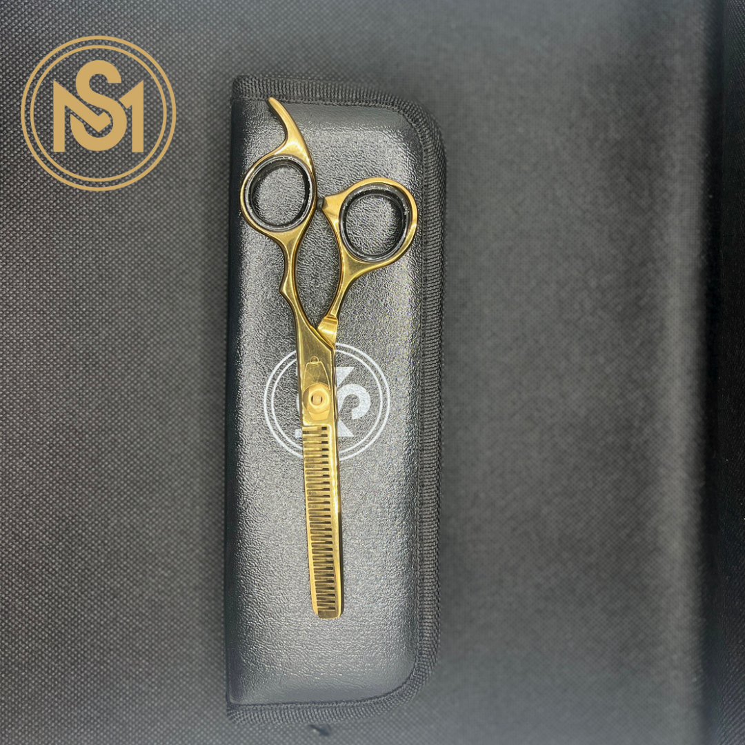 SM Professional Barber Convex Edge Thinning Shear (Golden)